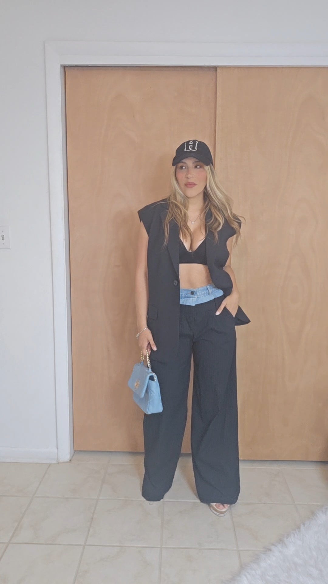 Oversize Suit Vest - Black