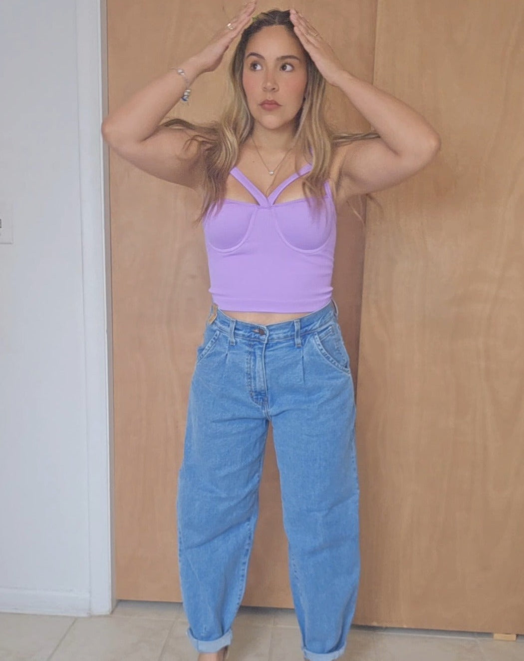 Contour crop top reductor- Lavanda