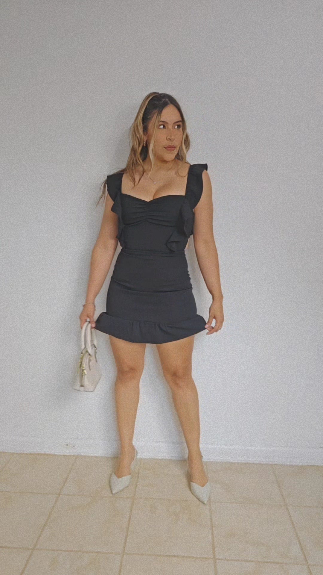 Black mini dress