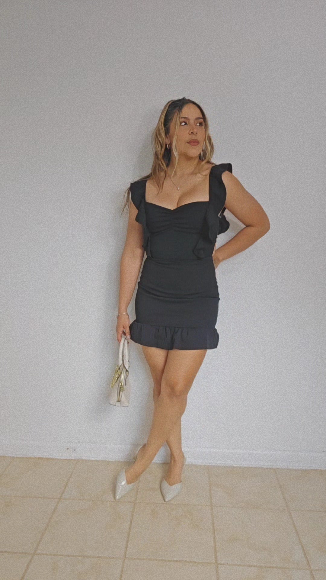 Black mini dress