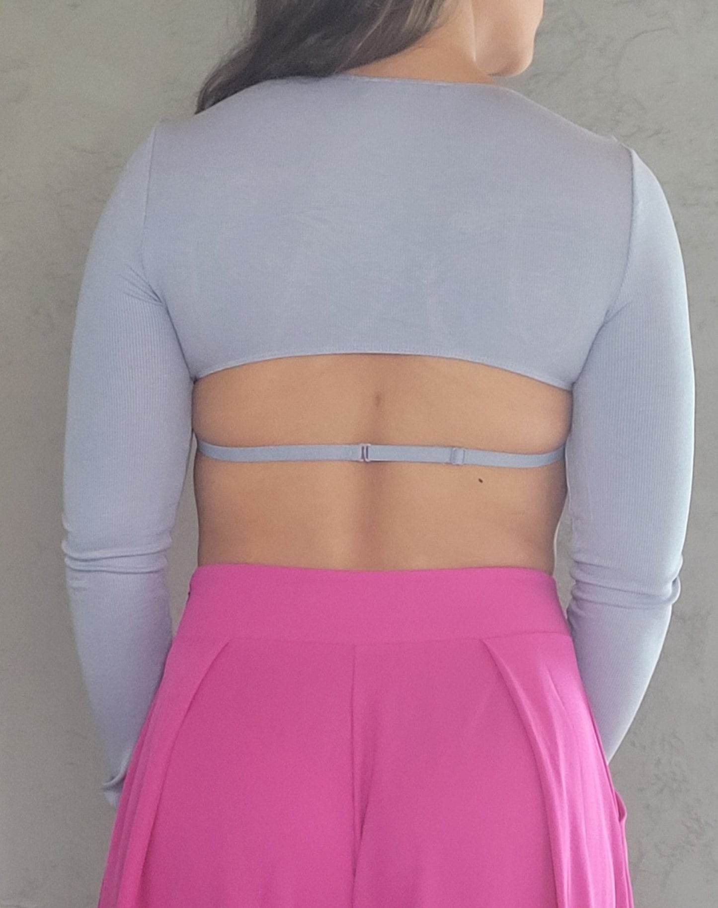 top manga larga - light blue - Your Fashion Corner