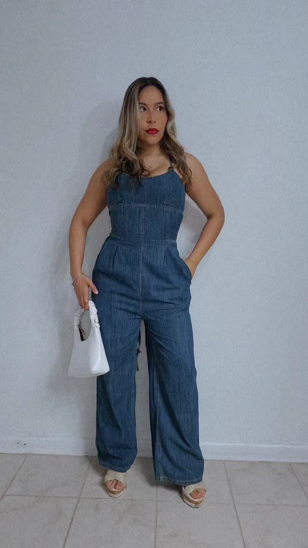 Denim Body Sculp Jumpsuit