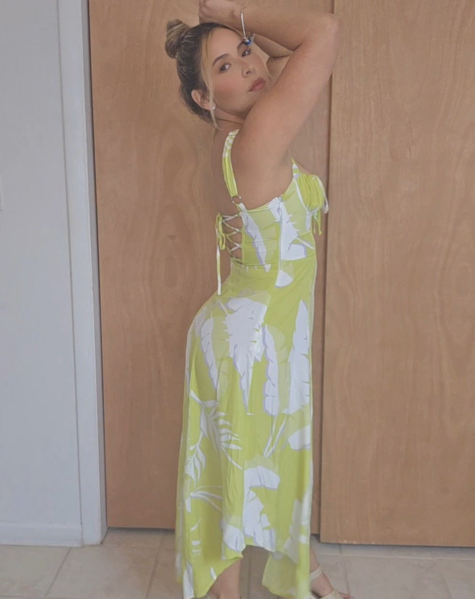 Midi Dress- Lime green