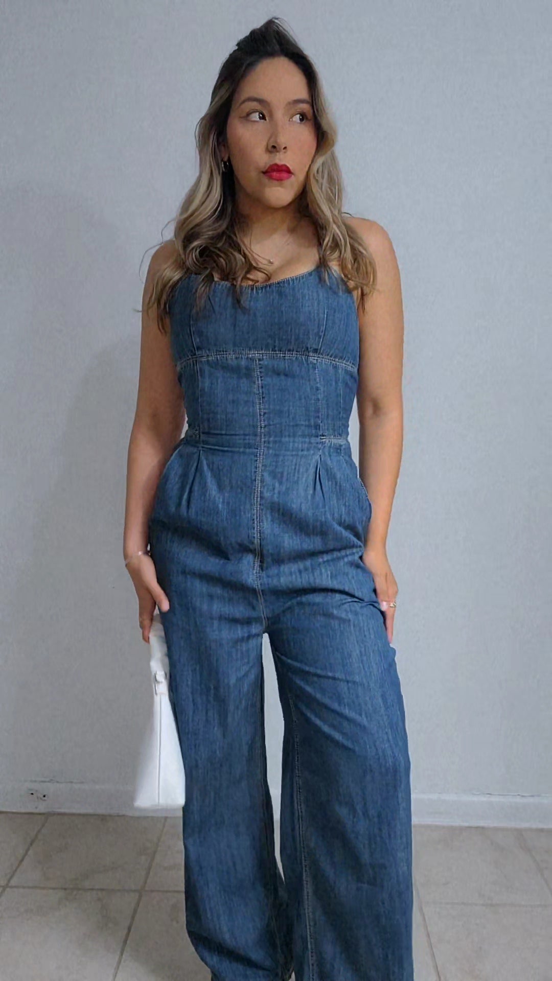 Denim Body Sculp Jumpsuit