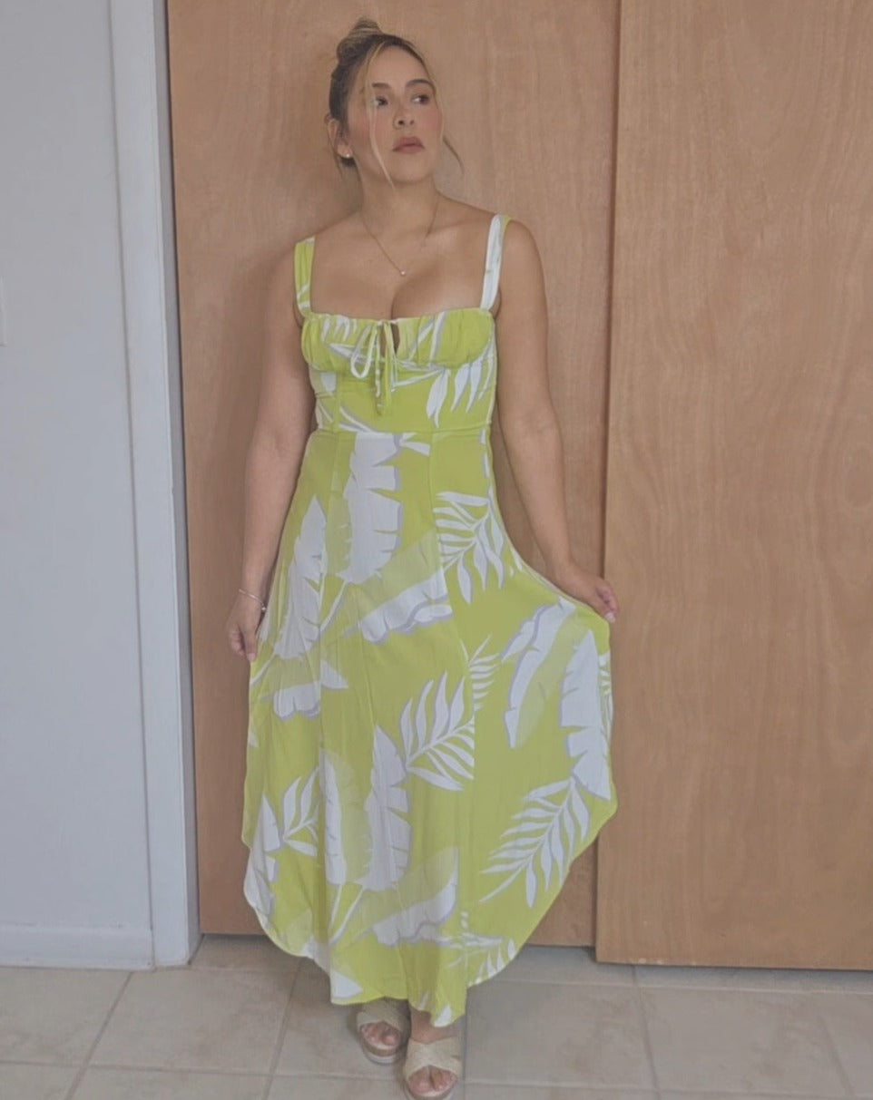 Midi Dress- Lime green