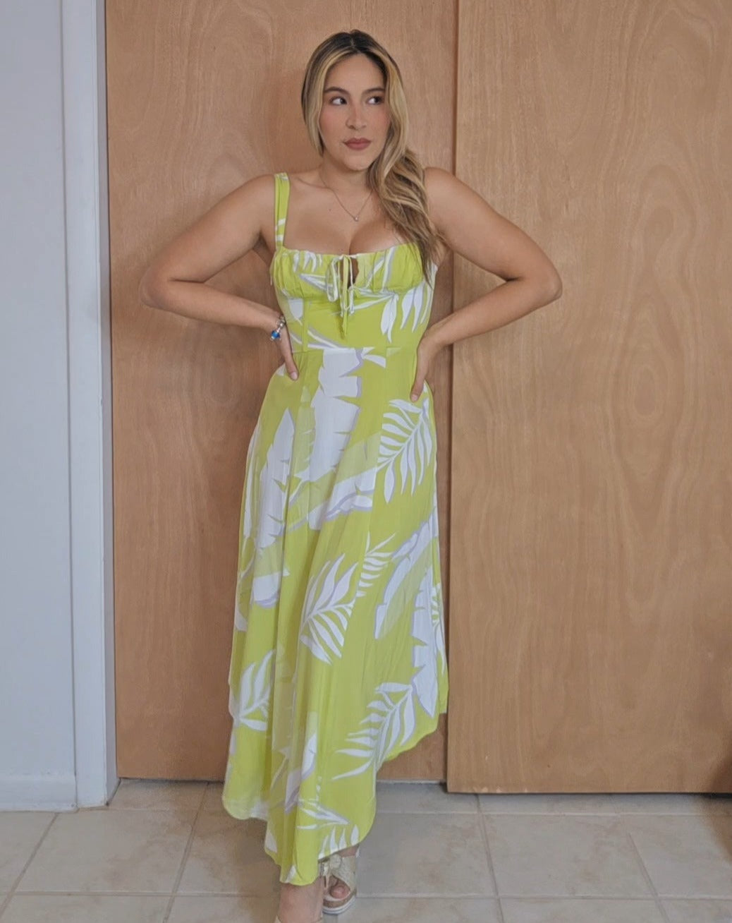 Midi Dress- Lime green