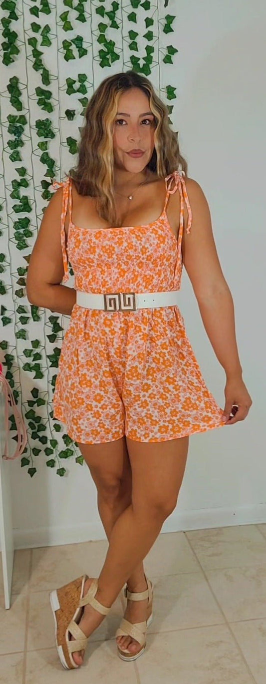 Romper corto - naranja - Your Fashion Corner